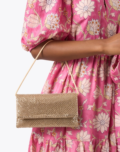 Charlee Gold Crystal Shoulder Bag