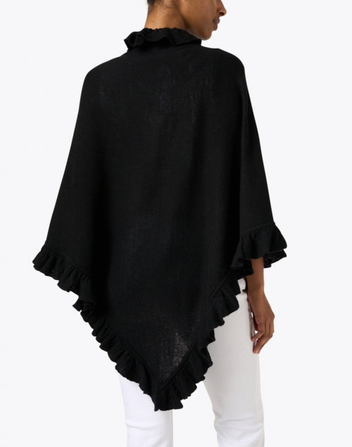Black Cashmere Signature Ruffle Shawl