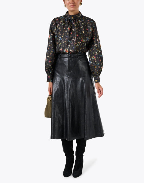 Black Multi Floral Top