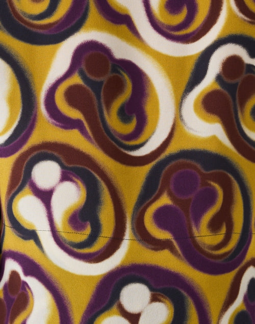 Jade Yellow Print Silk Blouse