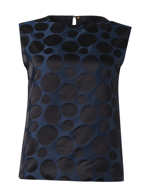 Dutchess Navy and Black Jacquard Top