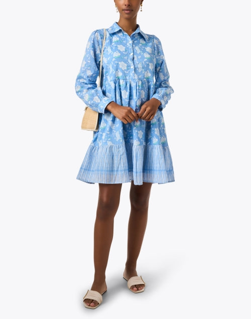 Romy Light Blue Print Cotton Dress