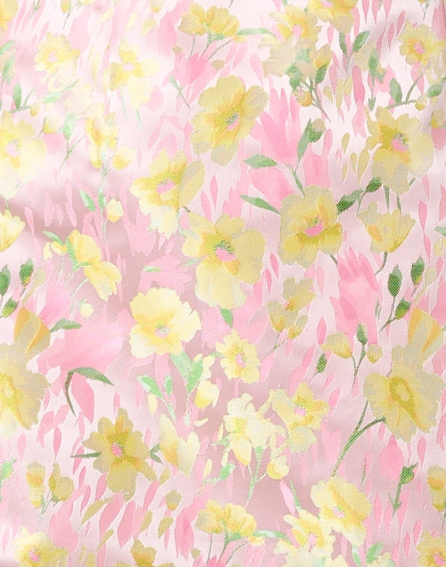 Pink Floral Jacquard Dress