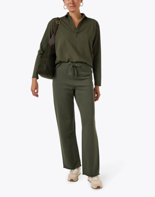 Catherine Caper Green Long Sweatpant