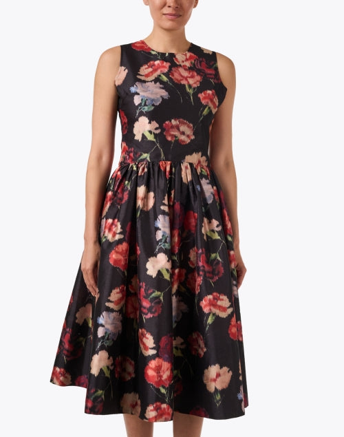 Poppy Print Taffeta Dress