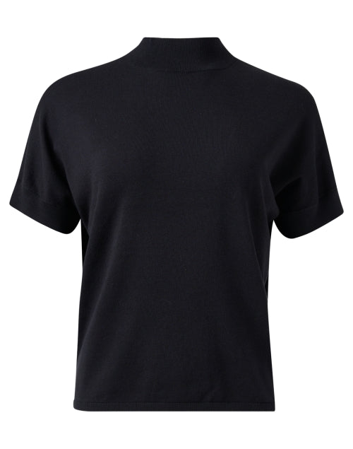 Black Short Sleeve Sweater