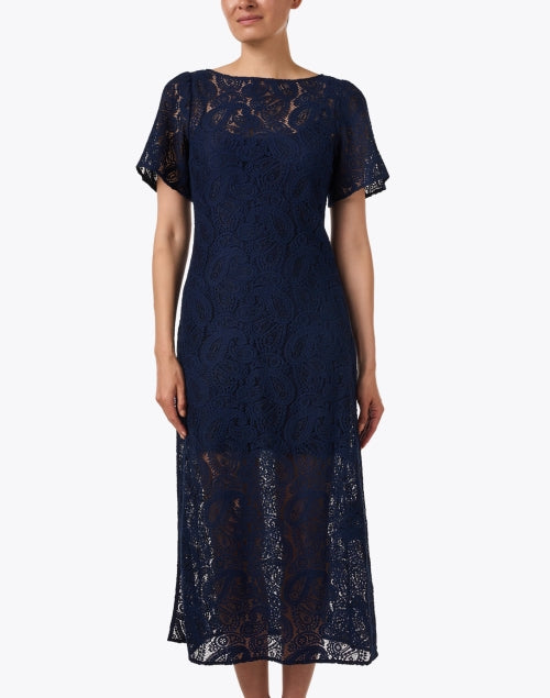 Adelene Navy Lace Dress