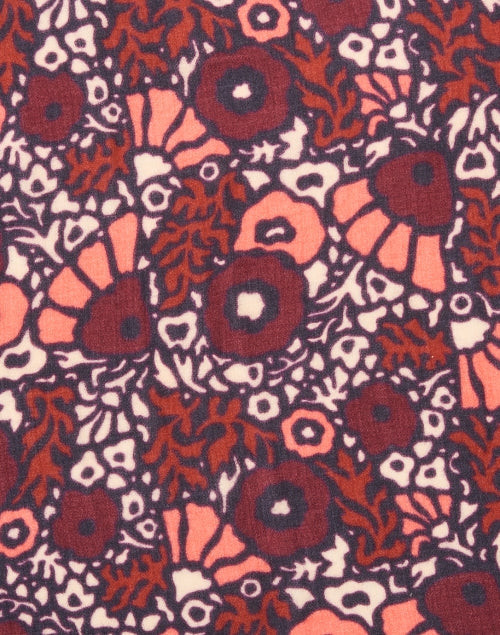 Lea Print Silk Wool Wrap