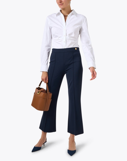 Savile White Ruched Shirt