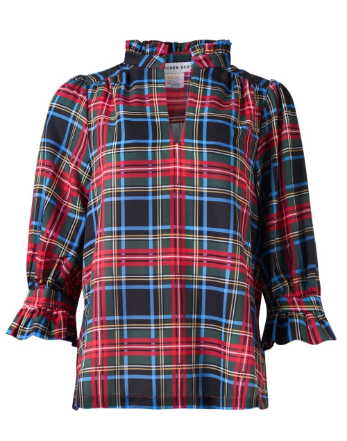Black Stewart Plaid Tunic Top