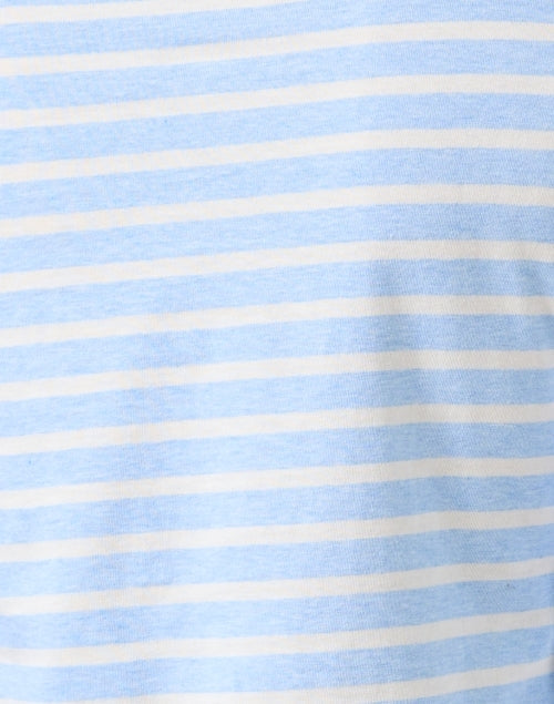 Minquidame Blue and Ivory Striped Cotton Top