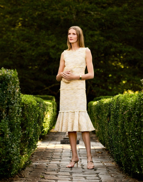Andi Chamomile Yellow Tweed Sheath Dress
